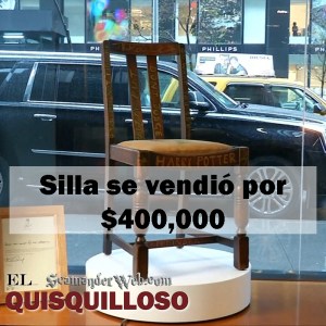 La silla en la que se escribió Harry Potter se vendió por $400,000