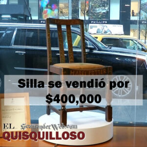 La silla en la que se escribió Harry Potter se vendió por $400,000